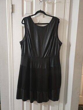 2x (sz B) A Beautiful Soul (Altar'd State) faux leather dress, black